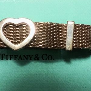 Authentic Tiffany Heart Mesh Buckle Bracelet